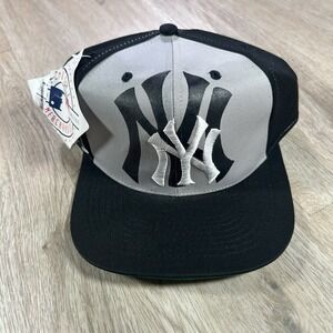 VTG New York Yankees Snapback Hat NWT MLB Baseball Drew Pearson‎ Blue Gray Cap